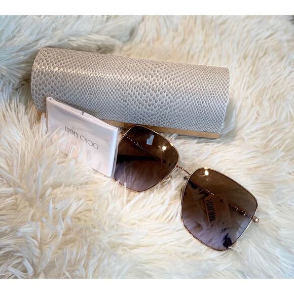 Jimmy Choo Hester Metal Square Framed Sunglasses - Picture 1 of 10